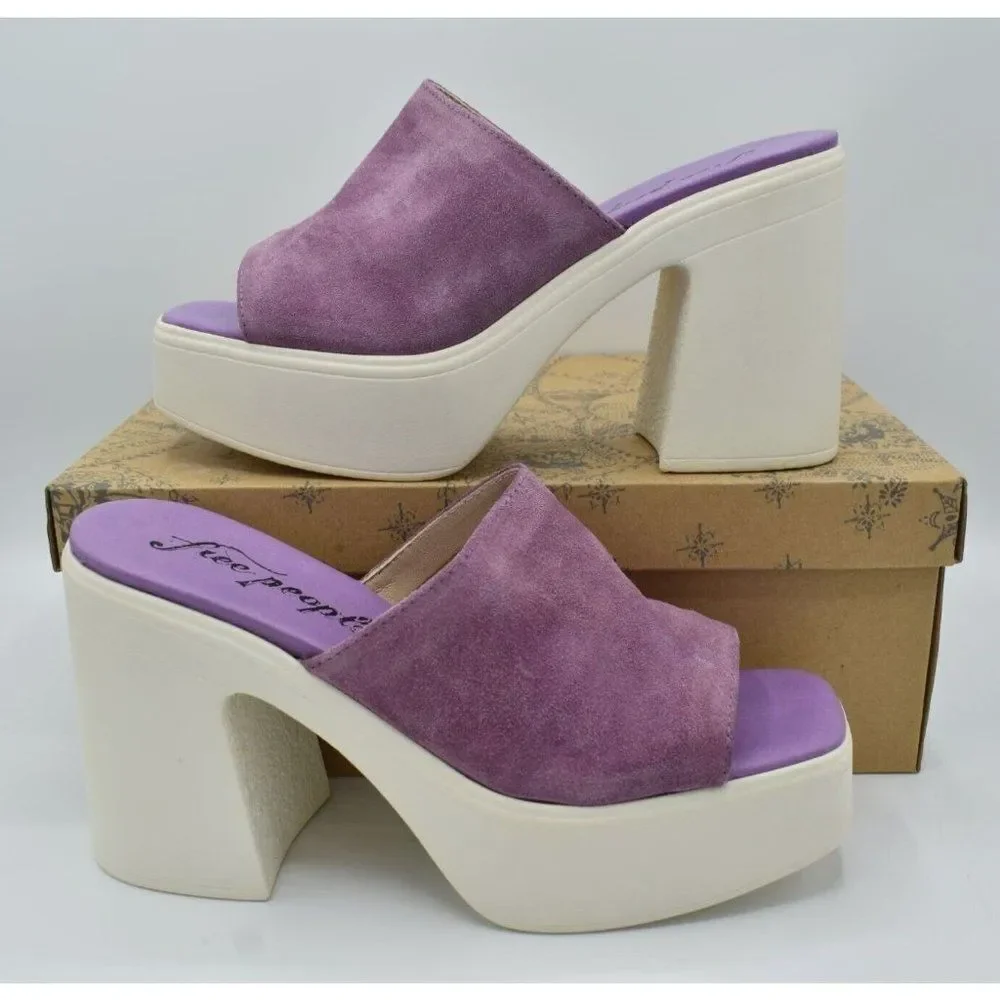 Free People Womens Size EU 39 US 9 Zoe Orchid Purple Platform Sandals Shoes - Picture 6 of 8